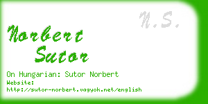 norbert sutor business card